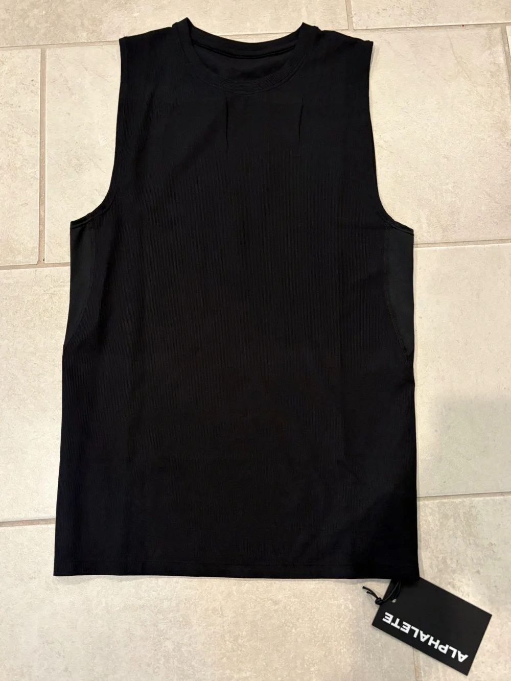 Alphalete Power Tank Compression Tank Top - Black - XL
